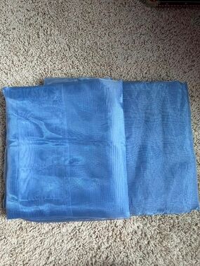 IKEA Sarita Set Blue Sheer Curtain Panel